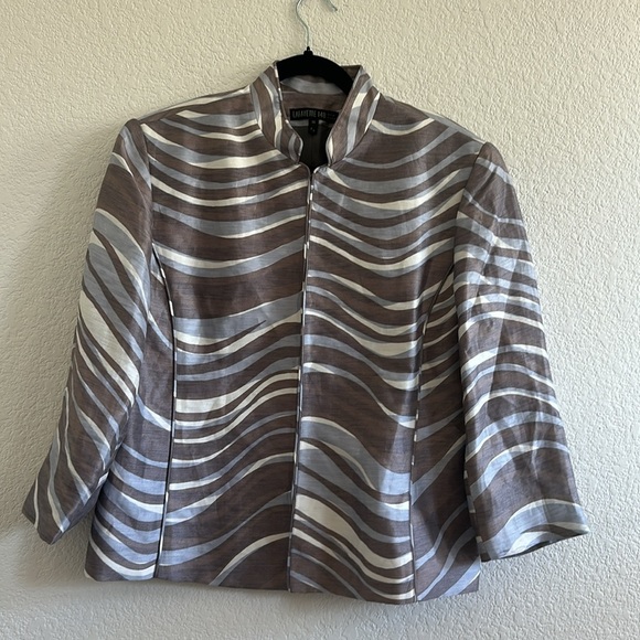 Lafayette 148 Striped Evening Jacket - Picture 1 of 9